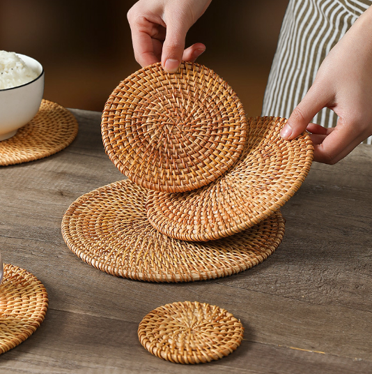 Handwoven Rattan Table Mat