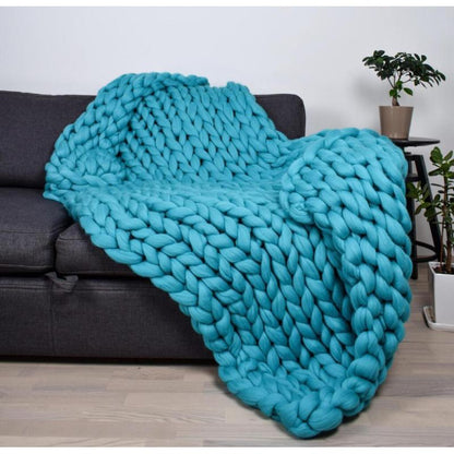 Chunky Knit Throw Blanket