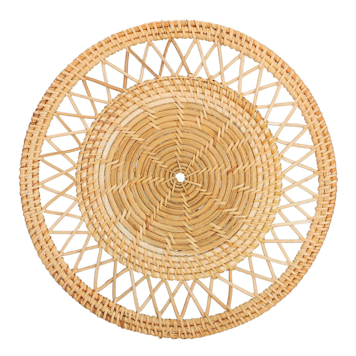 Handwoven Rattan Wall Basket Decor