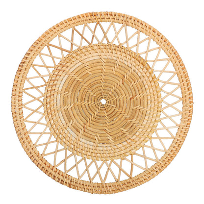 Handwoven Rattan Wall Basket Decor
