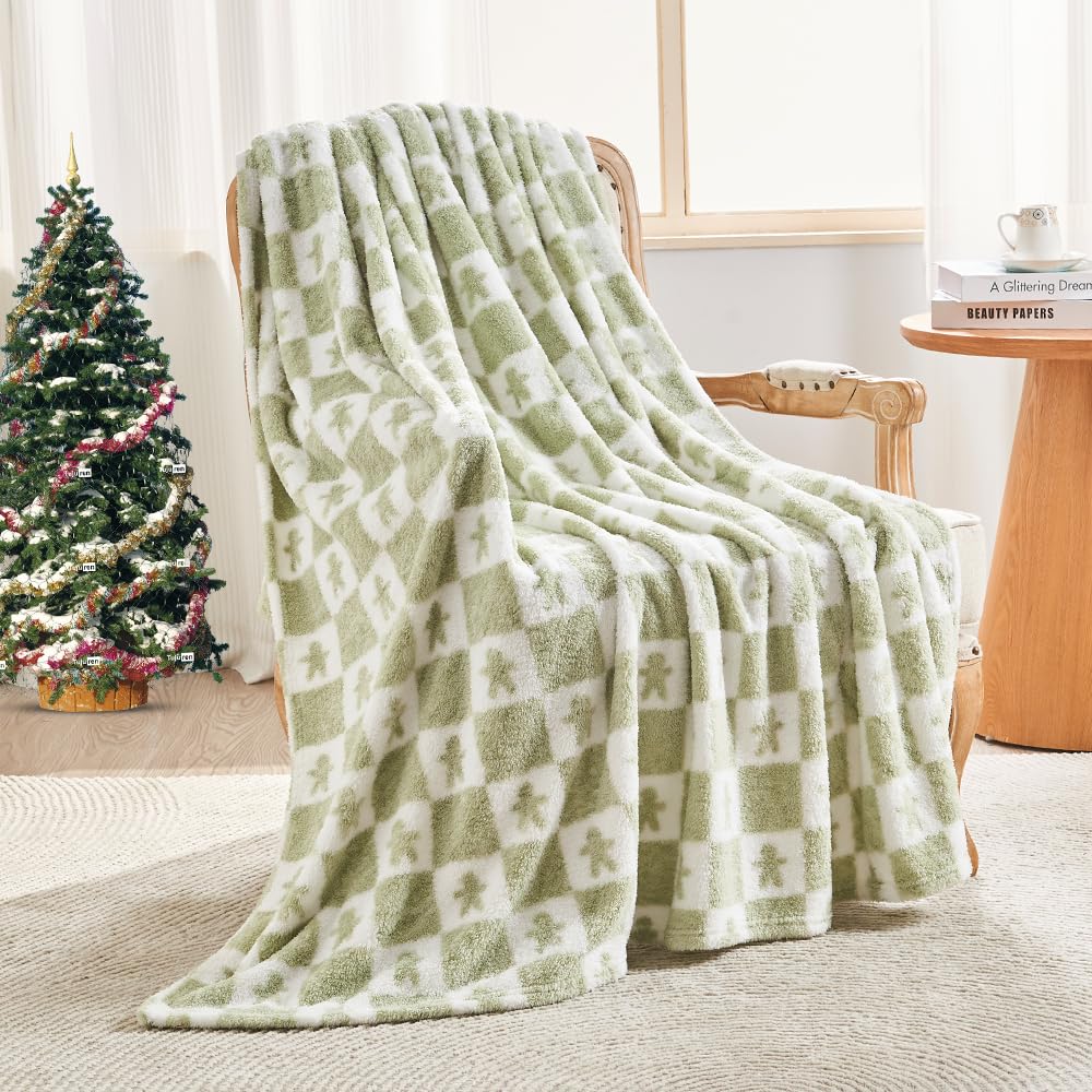 Checkered Knit Throw — King Size, 108"×90"
