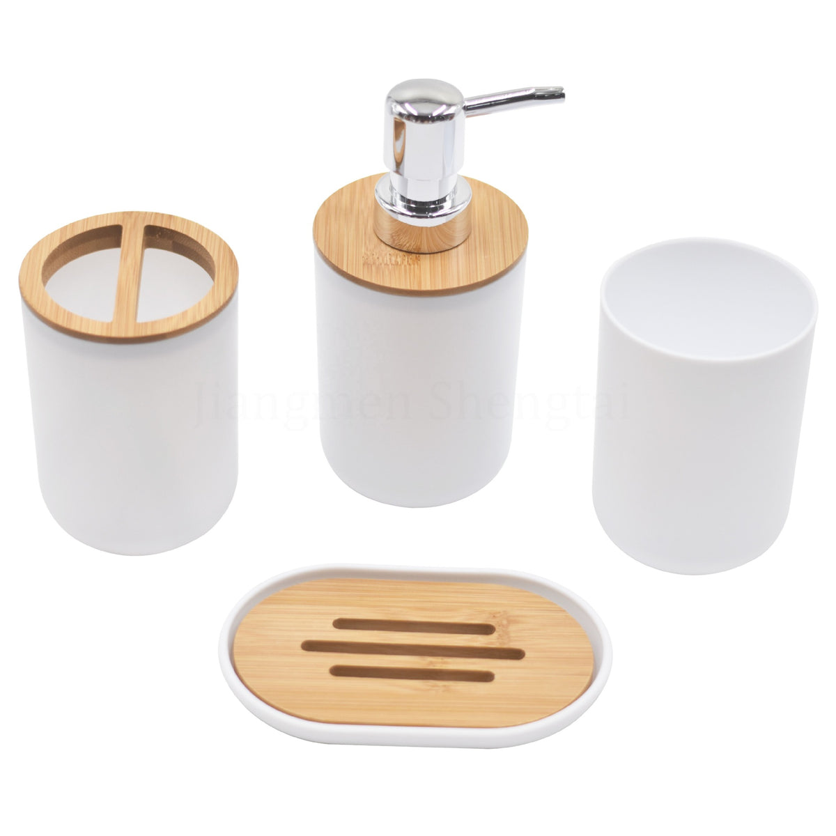 Bamboo-Accent Bathroom Set