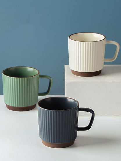 Japanese Retro Ceramic Mug — Green or Blue