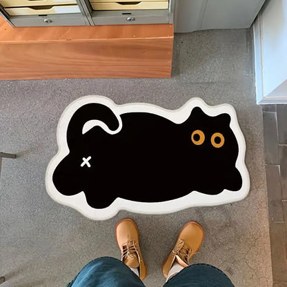 Cute Cat Bedroom Floor Mat - 1 Piece