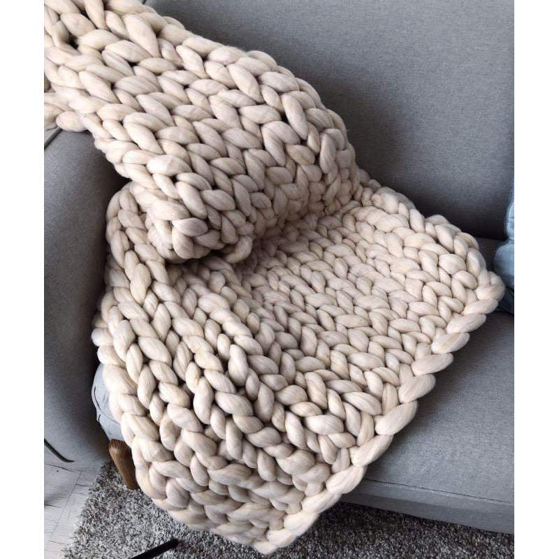 Chunky Knit Throw Blanket