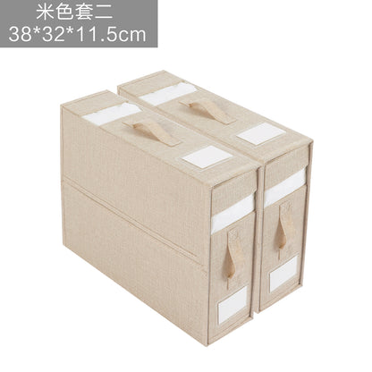 Fabric Bedding Storage Box Set for Closet (4 Pieces)