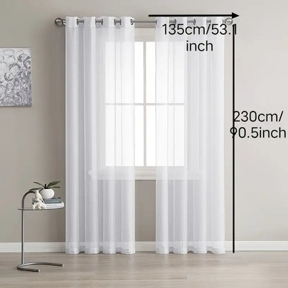 Airy White Sheer Curtain
