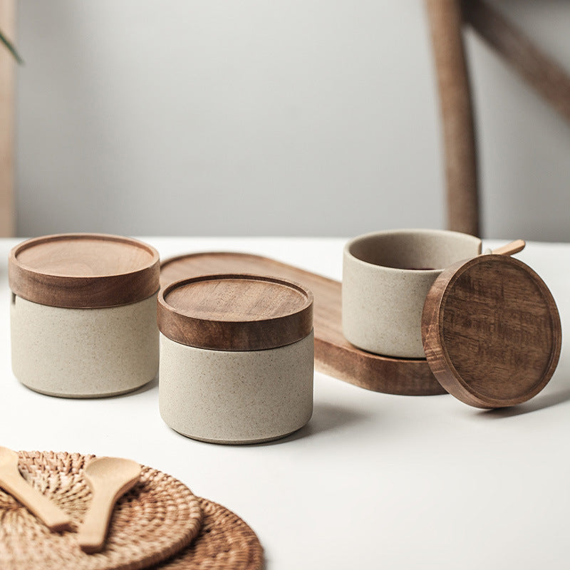 Speckled Ceramic Seasoning Jar Set