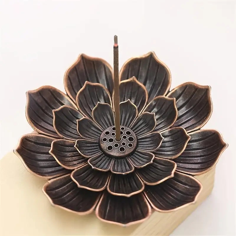 Antique Lotus Incense Holder