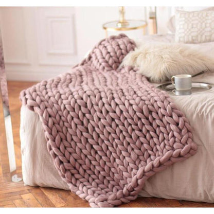 Chunky Knit Throw Blanket