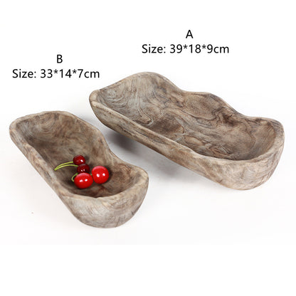 Organic Carved Wood Tray