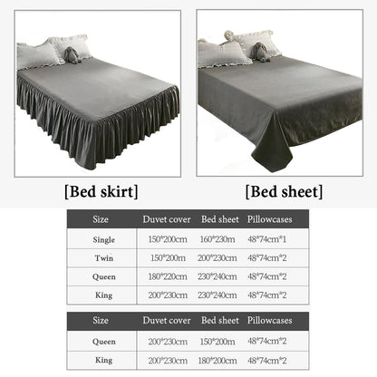 Ruffled Stripe Bedding Set