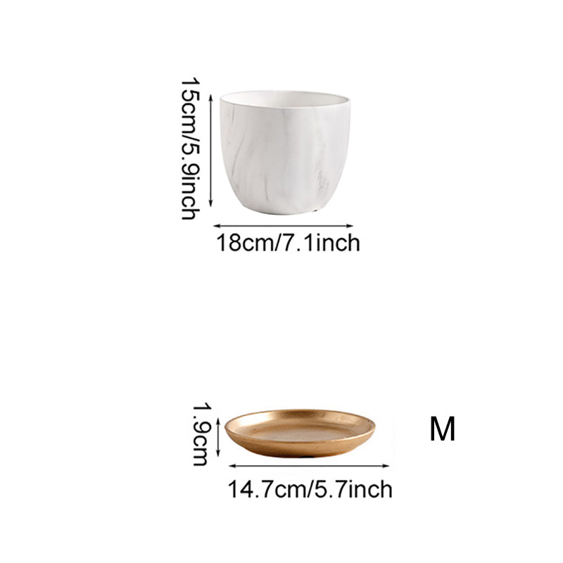 Marble Vein Ceramic Planter