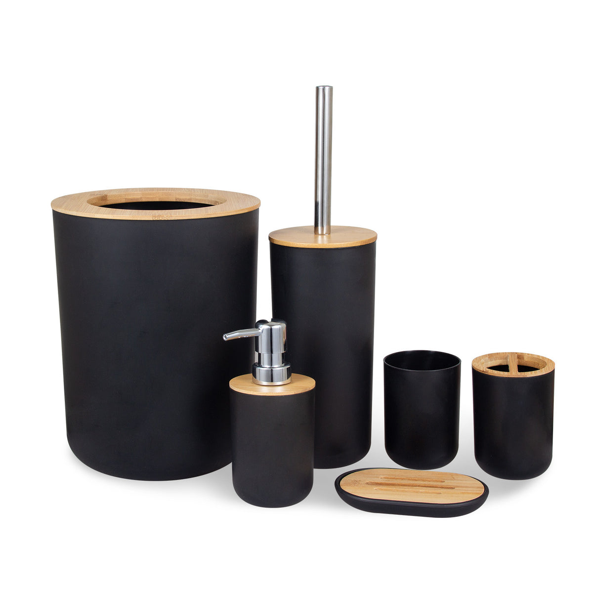 Bamboo-Accent Bathroom Set