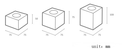 Selenite Cube Tealight Holder