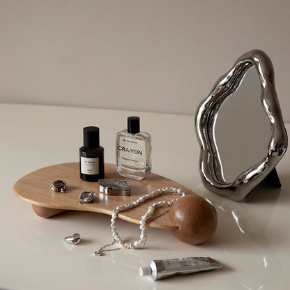 Curved Wood Display Tray