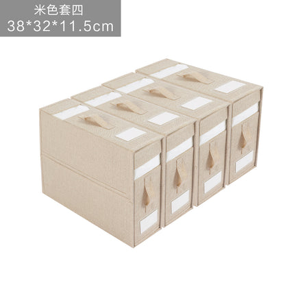 Fabric Bedding Storage Box Set for Closet (4 Pieces)