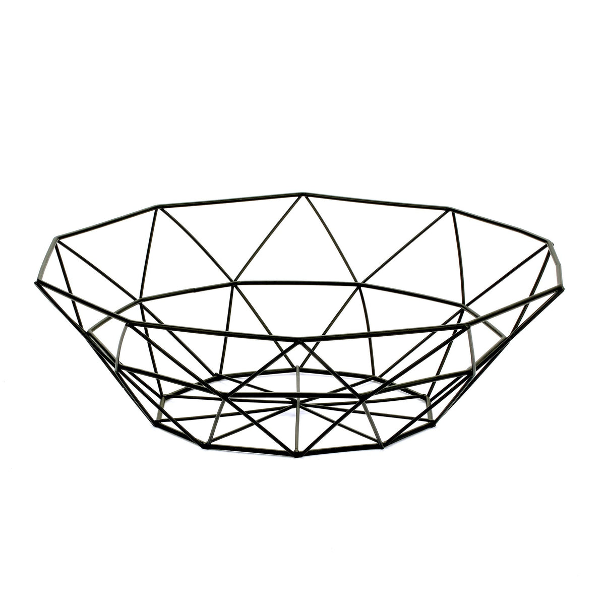 Geometric Metal Wire Fruit Bowl