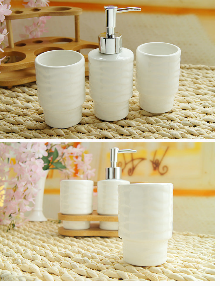 Wood & Ceramic Countertop Set