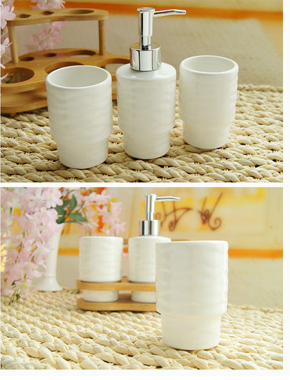 Wood & Ceramic Countertop Set