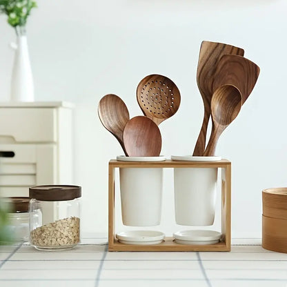 Teak Wood Utensil Set