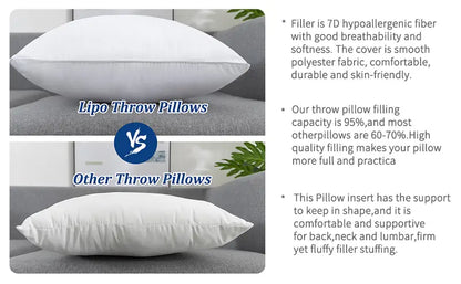 2pcs Pillow Inserts 4 Sizes