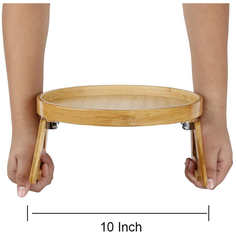 Foldable Bamboo Storage Tray with Legs
