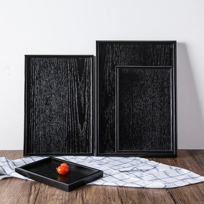 Black Wood Serving Tray