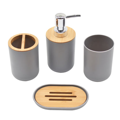 Bamboo-Accent Bathroom Set