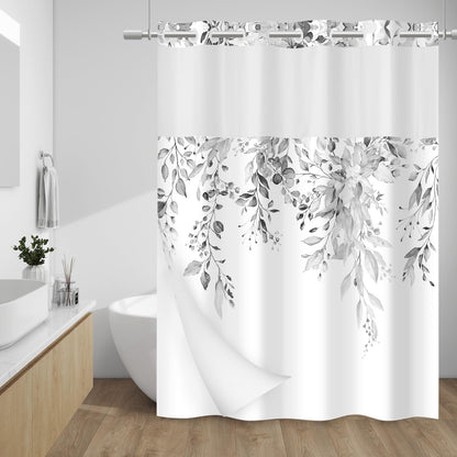 Shower Curtain with Snap in Liner