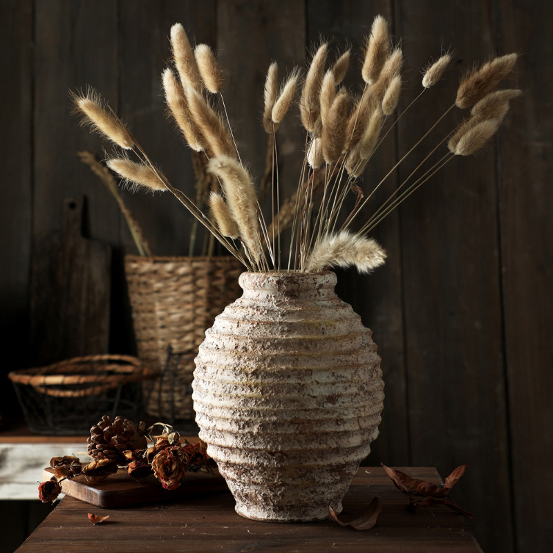 Hand-Painted Stoneware Vase — Small, Medium, or Large