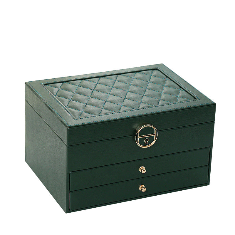 Quilted Three-Tier Jewelry Chest