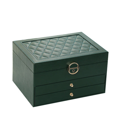 Quilted Three-Tier Jewelry Chest