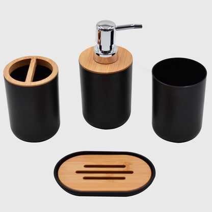 Bamboo-Accent Bathroom Set