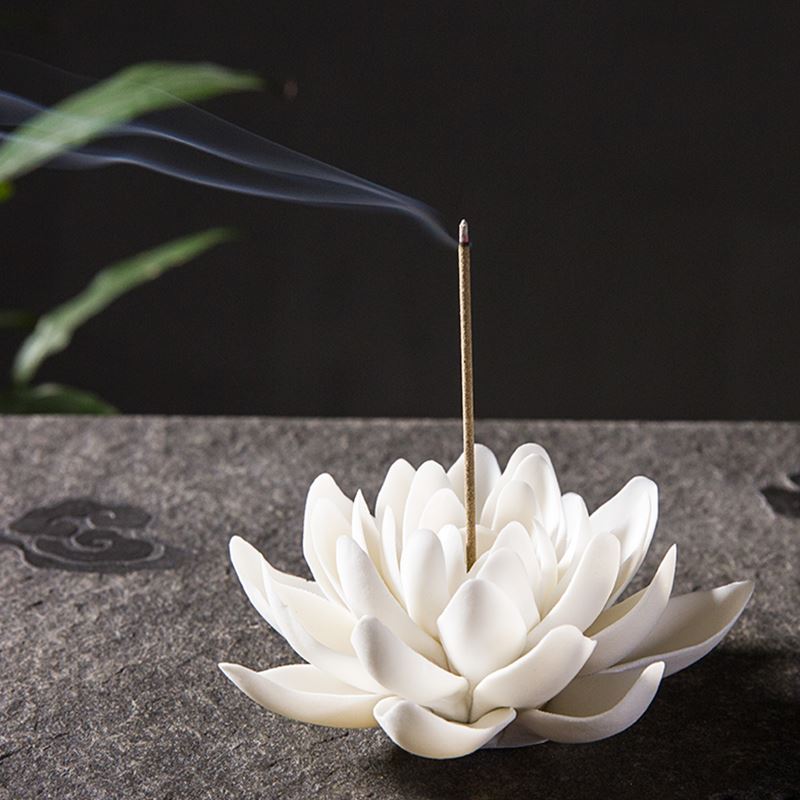 Lotus Ceramic Incense Holder