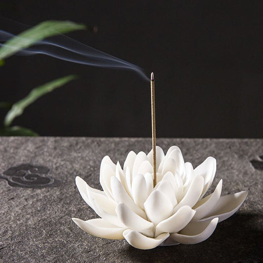 Lotus Ceramic Incense Holder