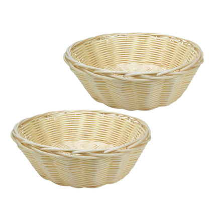 8-Inch Round Woven Bread Roll Baskets