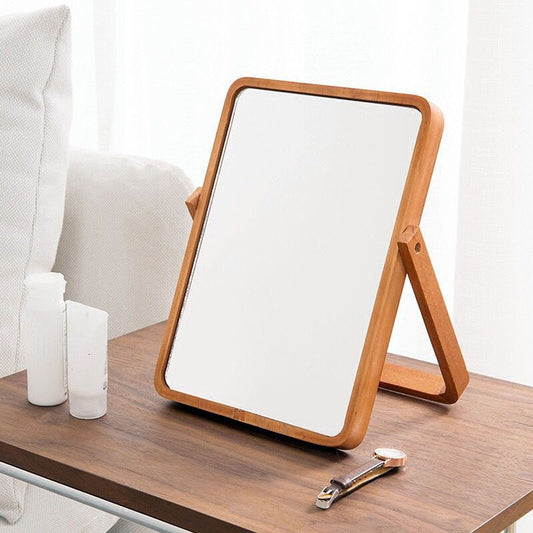 Wood Frame Table Mirror