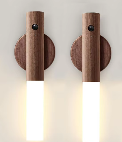 Motion-Sensor Induction Night Light — Brown or White