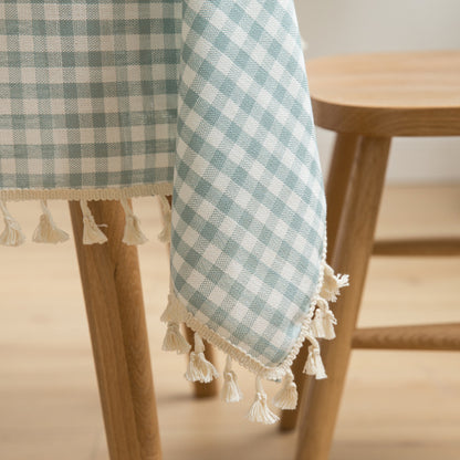 Cotton-Linen Tassel Tablecloth