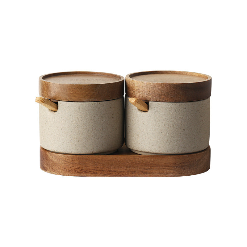 Speckled Ceramic Seasoning Jar Set