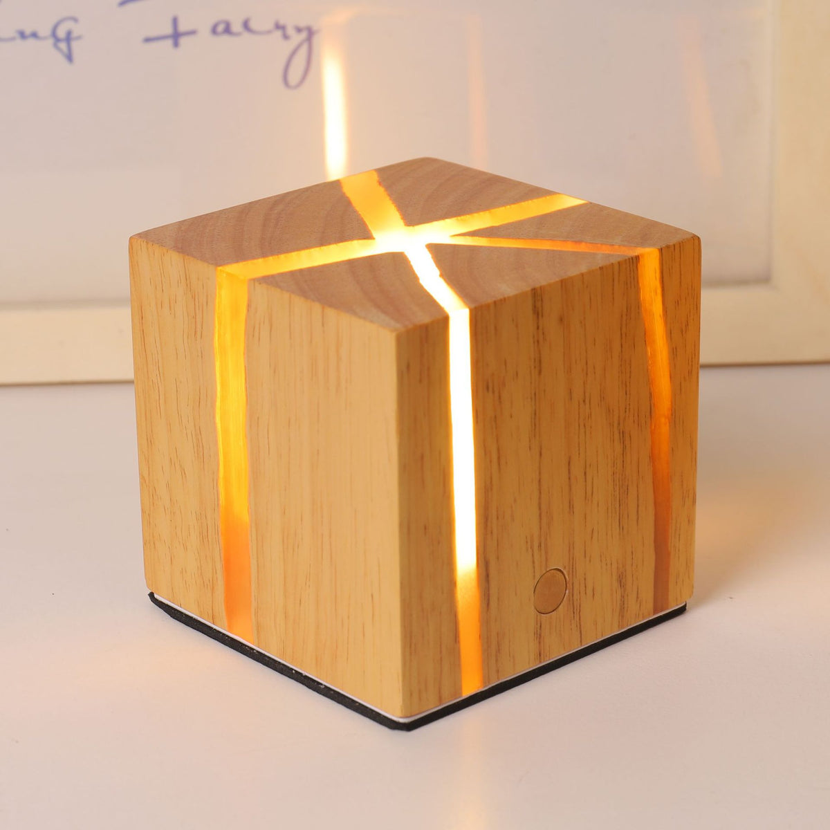 LED Table Lamp with Wooden Charging Creative Design