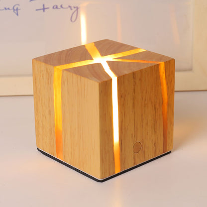 LED Table Lamp with Wooden Charging Creative Design