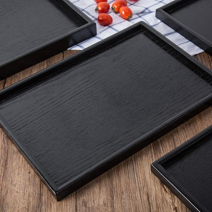 Black Wood Serving Tray