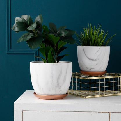 Marble Vein Ceramic Planter