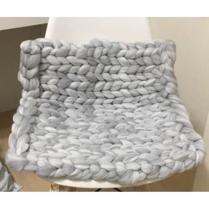 Chunky Knit Throw Blanket