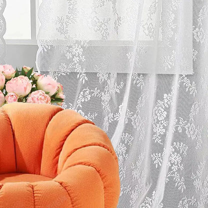 Floral Lace Curtain for Elegant Window Decor