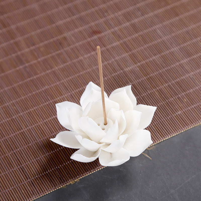 Lotus Ceramic Incense Holder