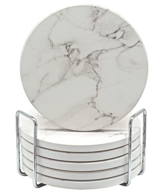 Marble Ceramic Coaster Set of 6