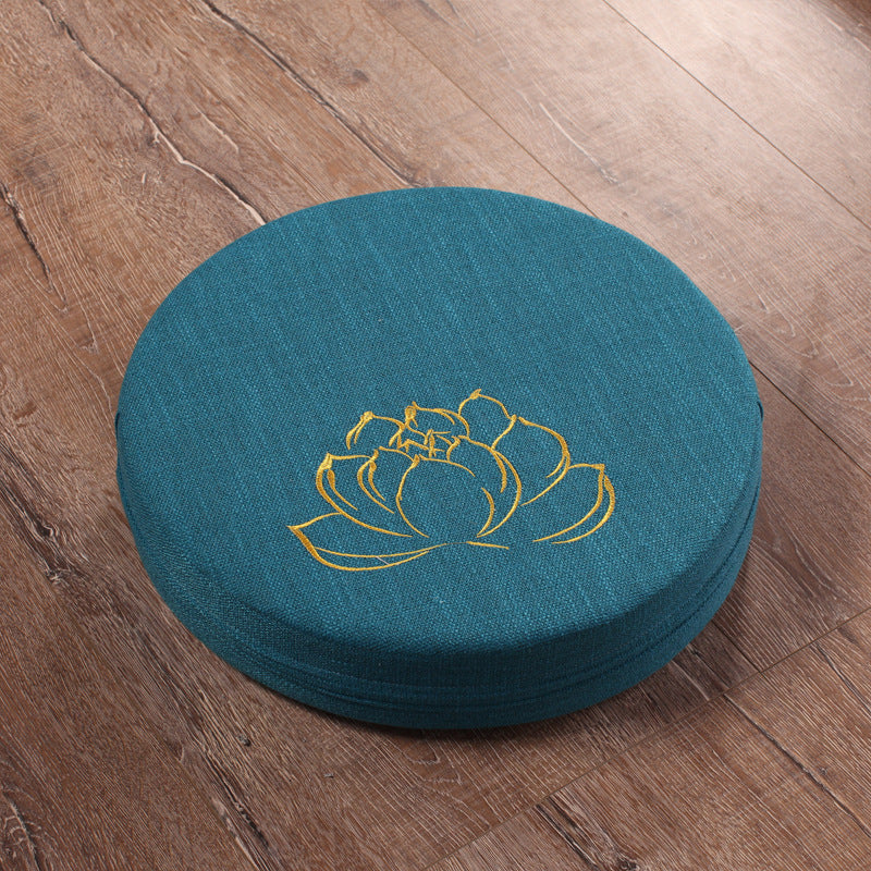 Lotus Embroidered Floor Cushion